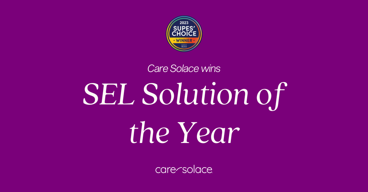 Care Solace Wins 2023 Supes' Choice Award for Outstanding SEL Solution